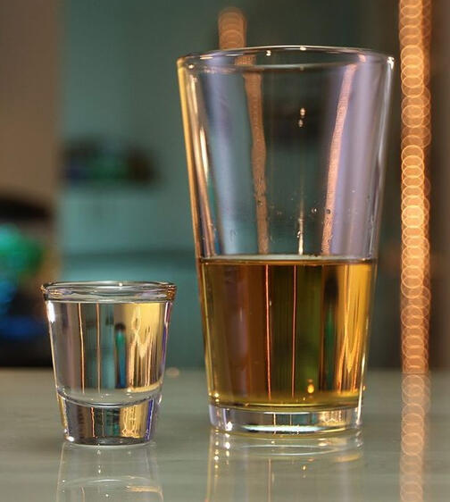 Cougar Bomb a shot of coconut rum dropped into Cougar Energy drink